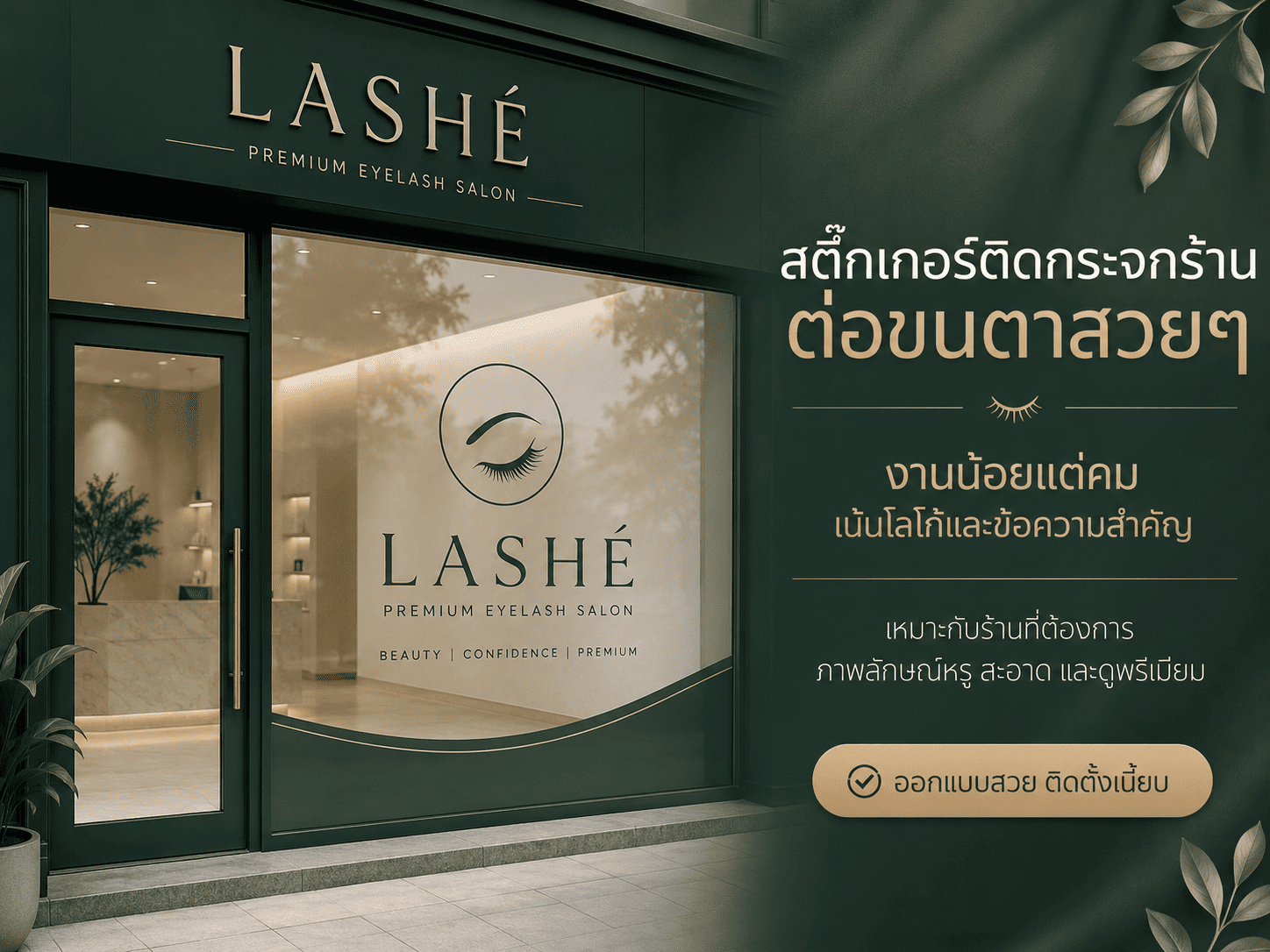 สติ๊กเกอร์ติดกระจกร้านต่อขนตา เชียงใหม่ สติ๊กเกอร์ติดกระจกร้านต่อขนตา เชียงใหม่